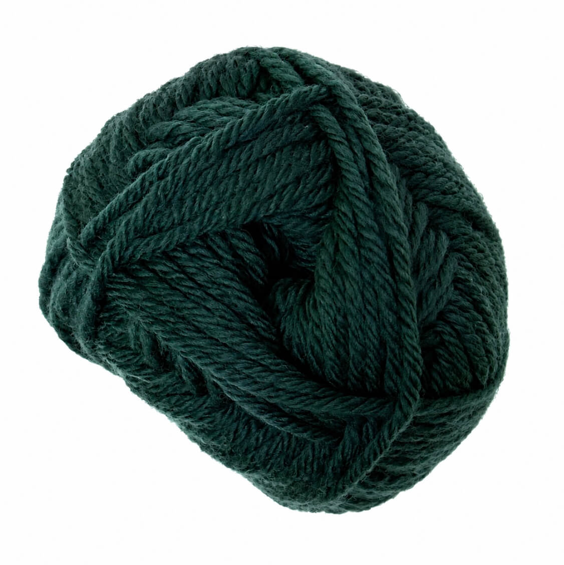 A rainforest green ball of Sandnes Garn Double Sunday yarn