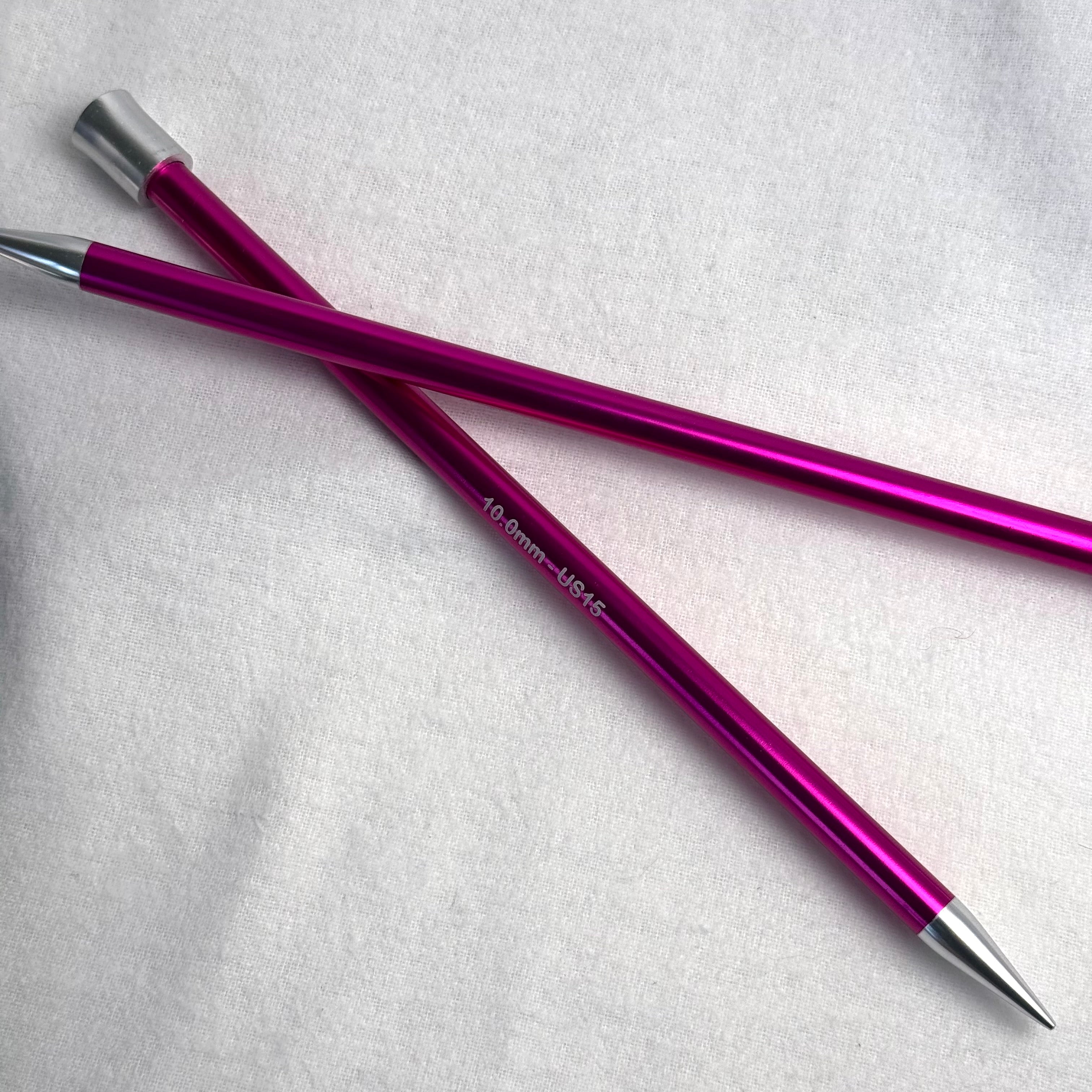 KnitPro Zing Single Point Needles 10mm