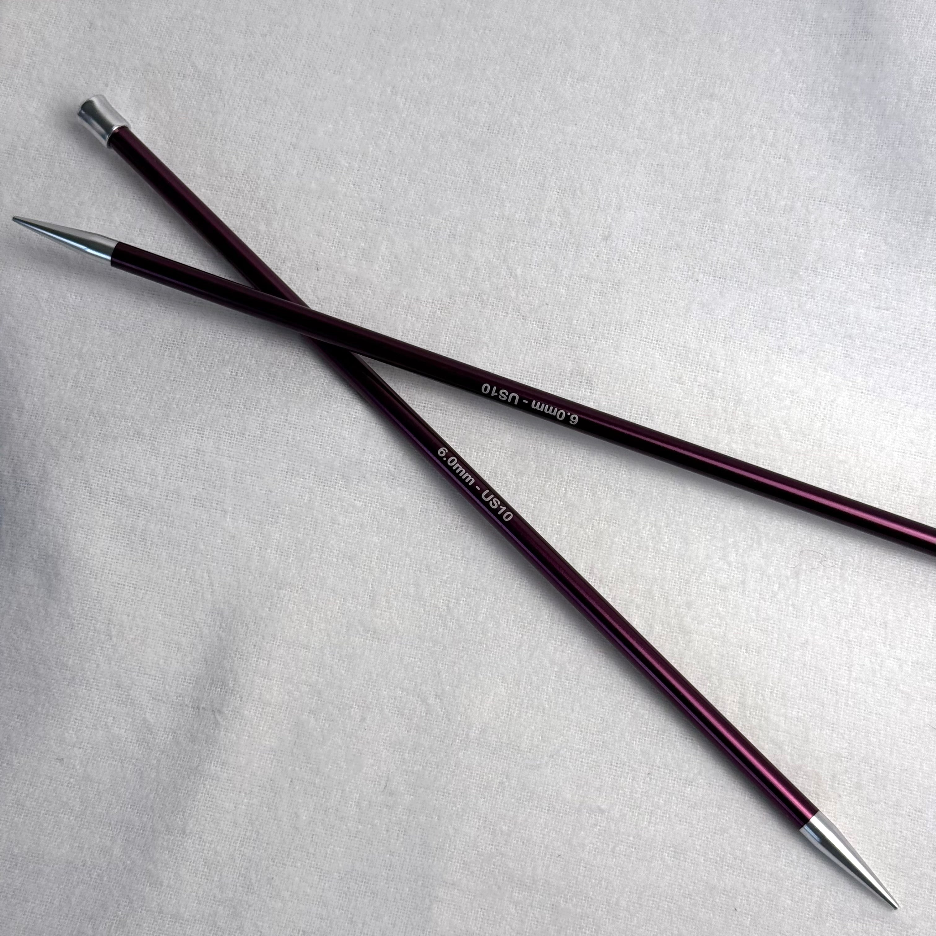 KnitPro Zing Single Point Needles 6mm